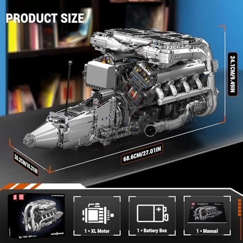 V8 Twin-Turbo Engine (10168) - Battery and Motor