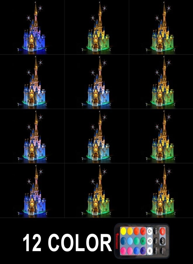 Led Lighting Kit for LEGO Disney Castle (43222) - Remote Control Version Multicolor