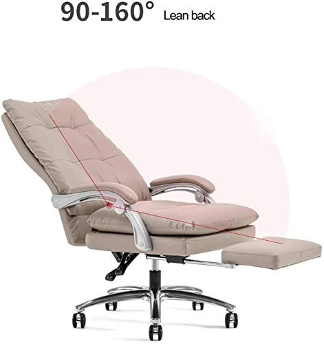 Desk Chair - PU Leather Brown High Back