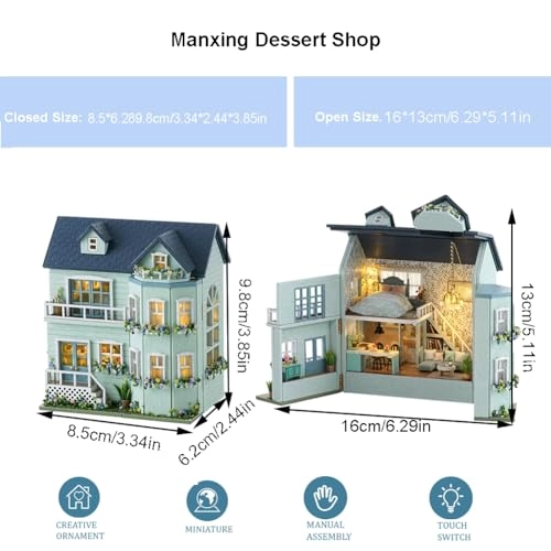 3D Wooden Doll House - Cozy Manor 1：36