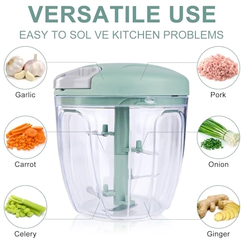 Manual Food Chopper - 900 ml 5 Blades