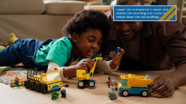 LEGO City Construction Trucks And Wrecking Ball Crane (60391)