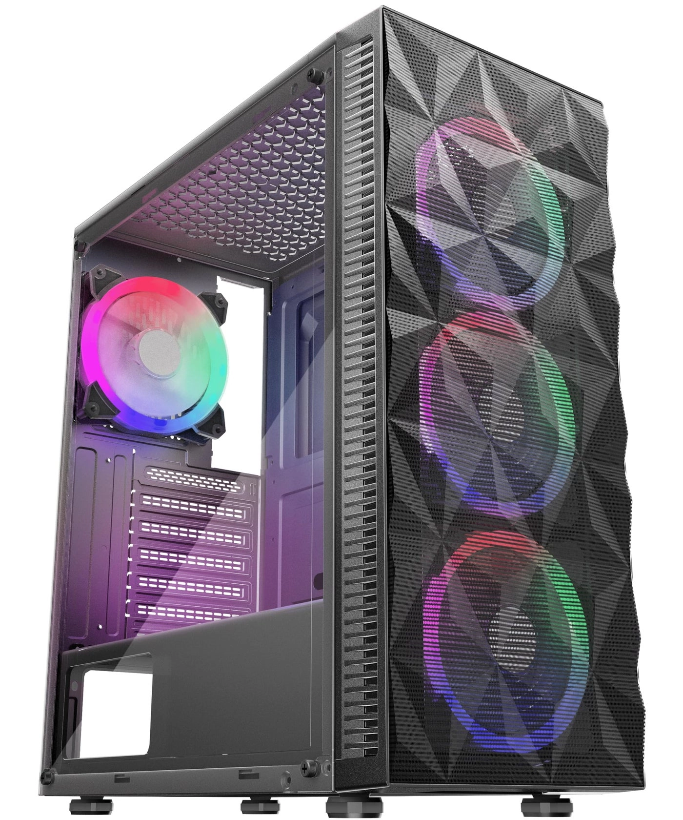 MOROVOL ATX Mid Tower - Tempered Glass Side Panel