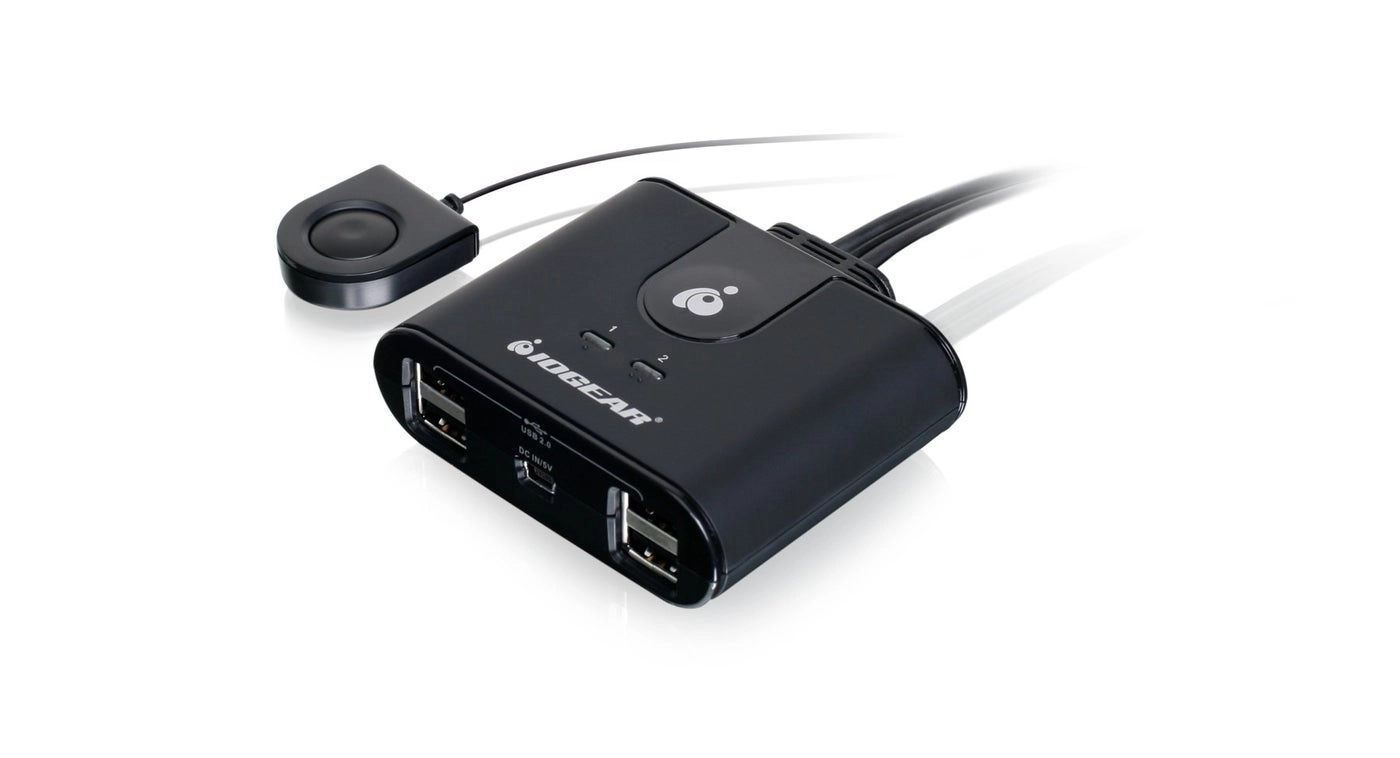 iogear 2x4 Peripheral Switching Hub - USB 2.0 480Mbps