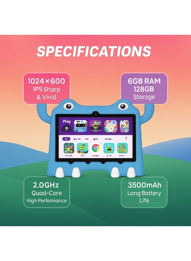 K6 Kids Tablet - 6GB 7 Inch 128GB