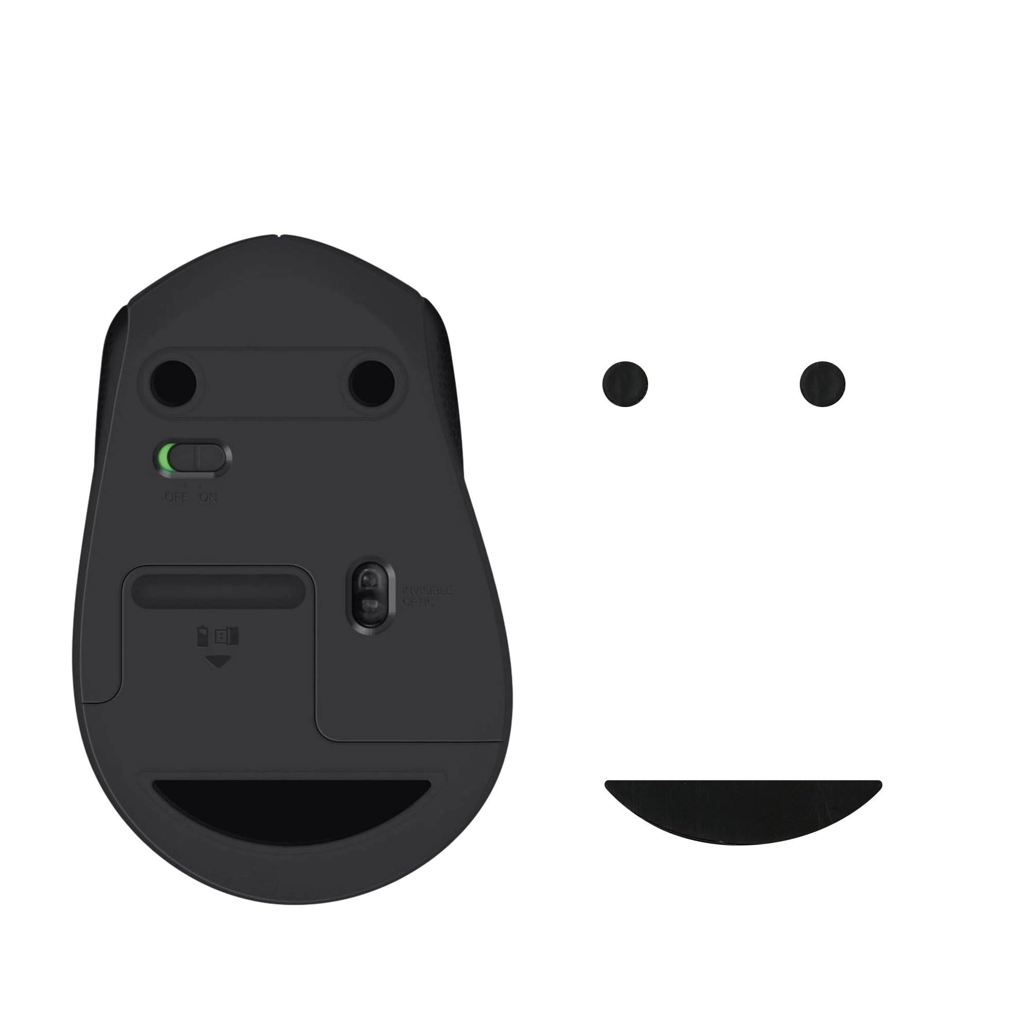 KW-Commerce Replacement Mouse Feet Set - Compatible with Logitech M330/M280/M275 Black