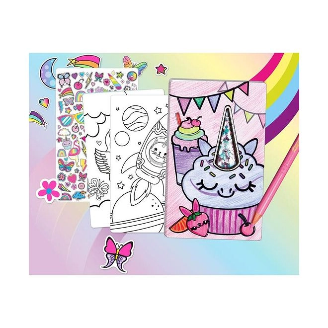 Unicorn Sketch Set - 120 Pieces Stickers Included