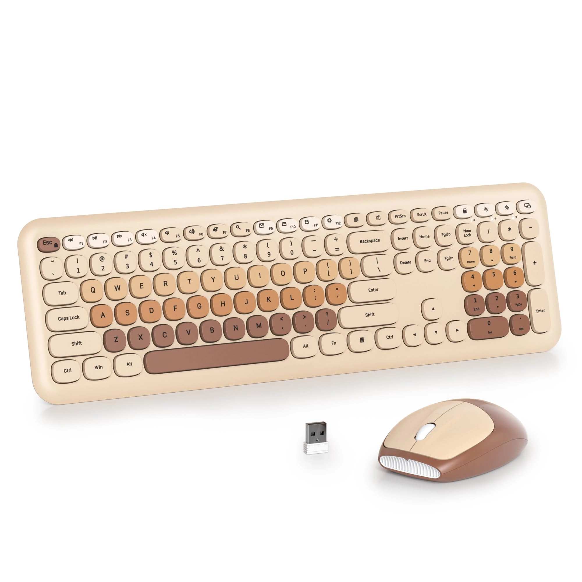 Quiet Keyboard and Mouse - QWERTY Wireless