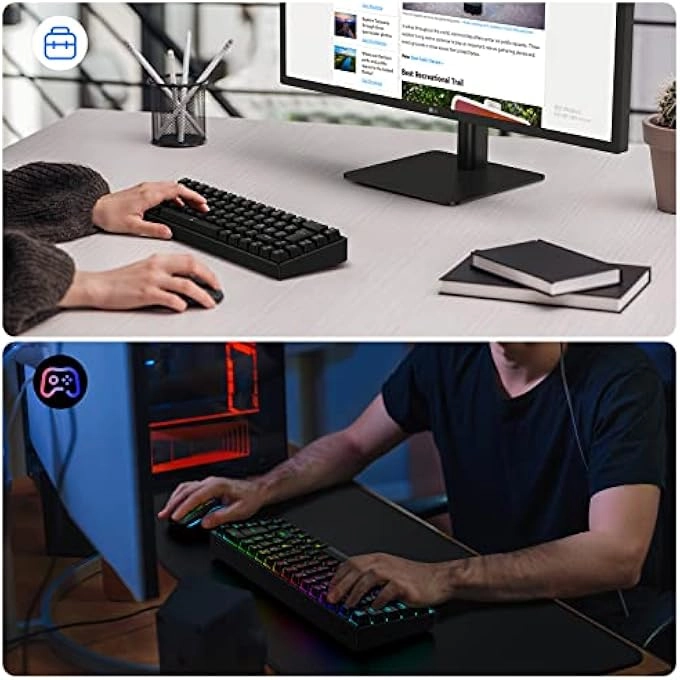Mechanical Gaming Keyboard - AZERTY Wireless