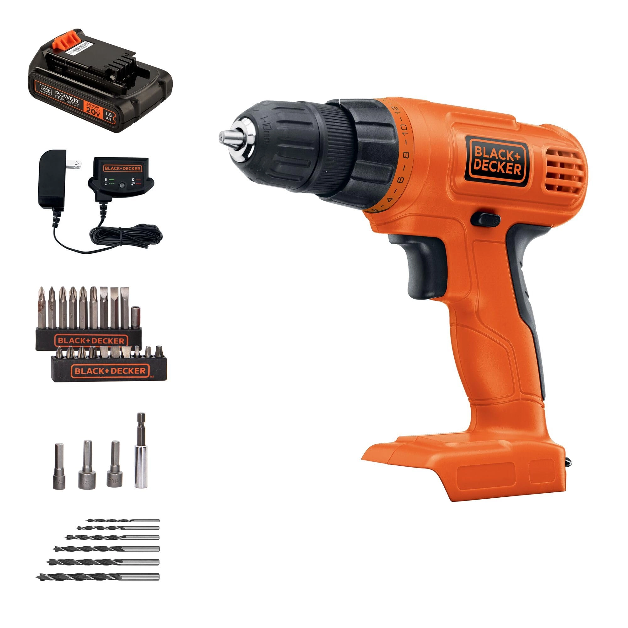 Black & Decker 20V MAX POWERCONNECT - 20V 1.5Ah 30pc kit