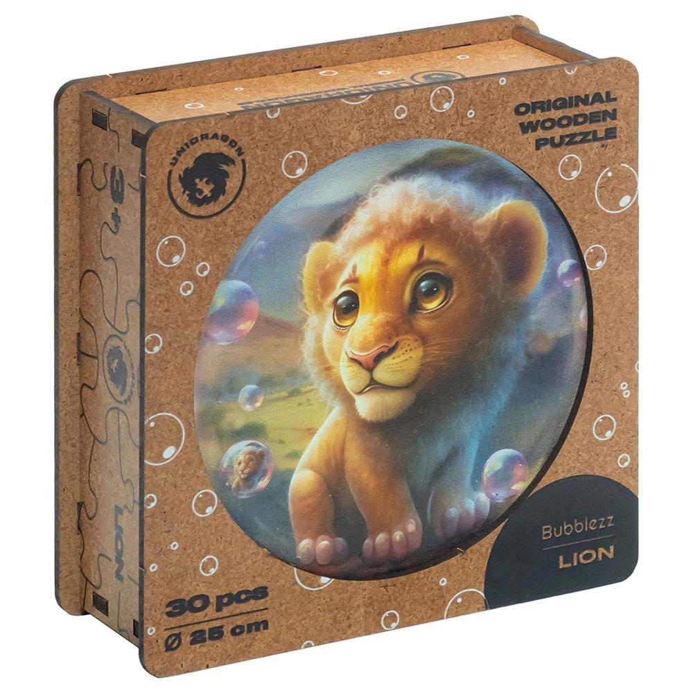 Lion Bubblezz Wooden Puzzle (4107390-Lion_Bubblezz) - 30 pcs