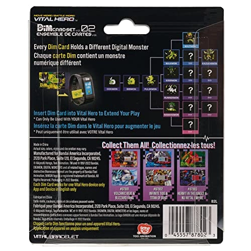 Digimon Vital Hero DIM Card Pack (Infinite Tide & Titan of Dust) - 2pcs