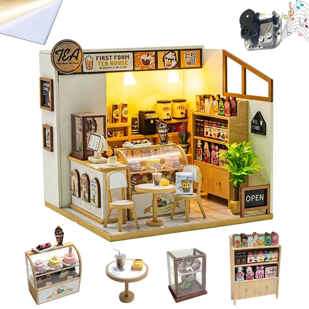 Montidey 3D Wooden Puzzle Bookshelf Insert - Library of Books 1:24