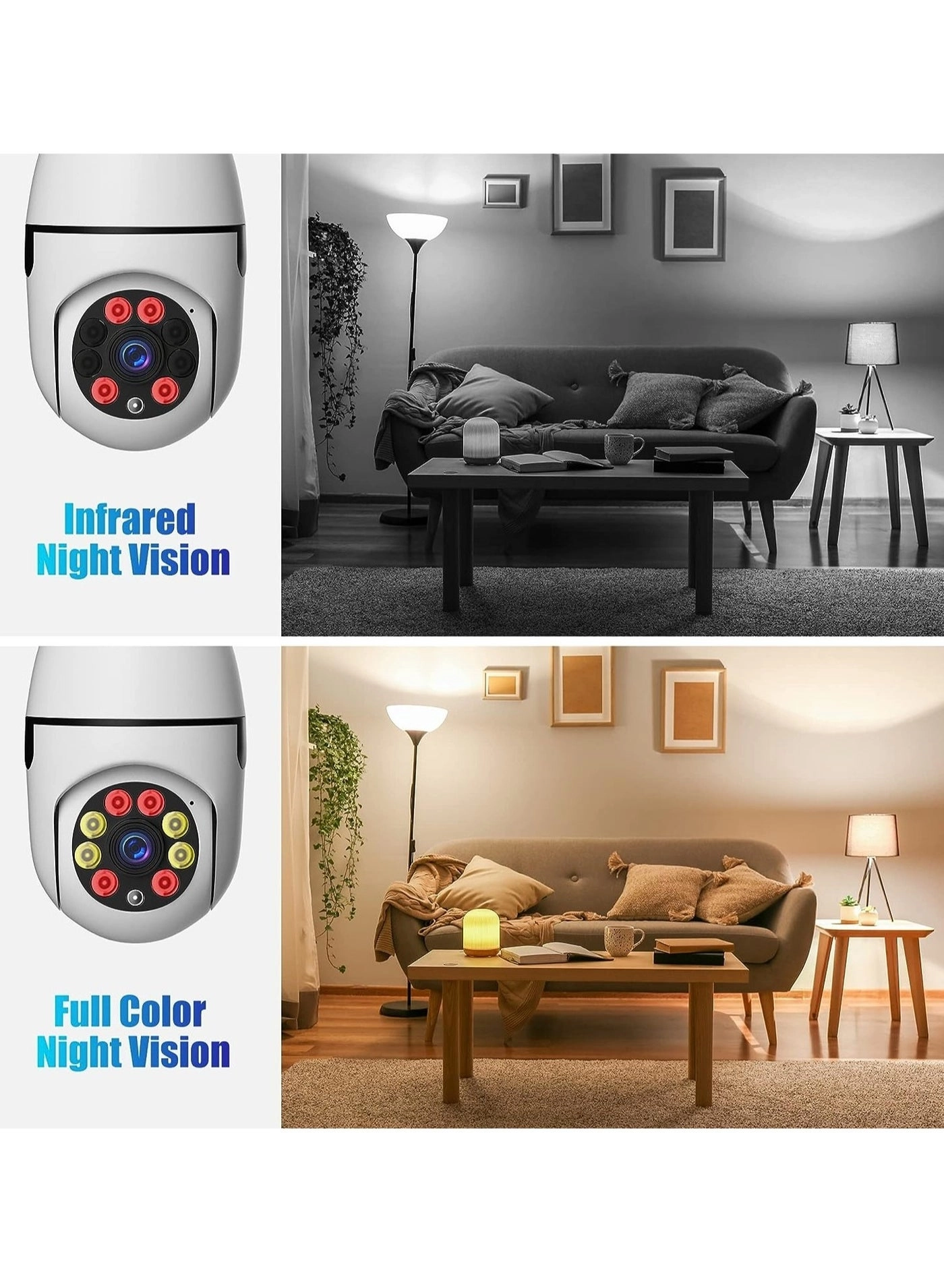 WiFi Light Bulb Camera 1080P