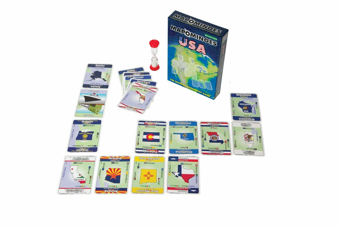 MAPOMINOES USA: The Ultimate Geography Game - Travel Card Game