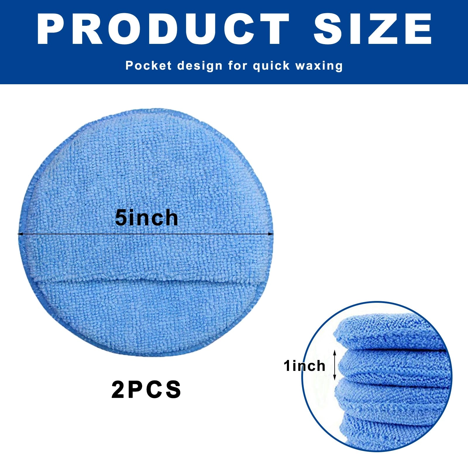 Microfiber Applicator Pads - 5 Inch