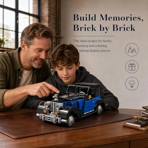 Vintage Car Clamping Building Blocks Kit - vintage model car 309 pcs