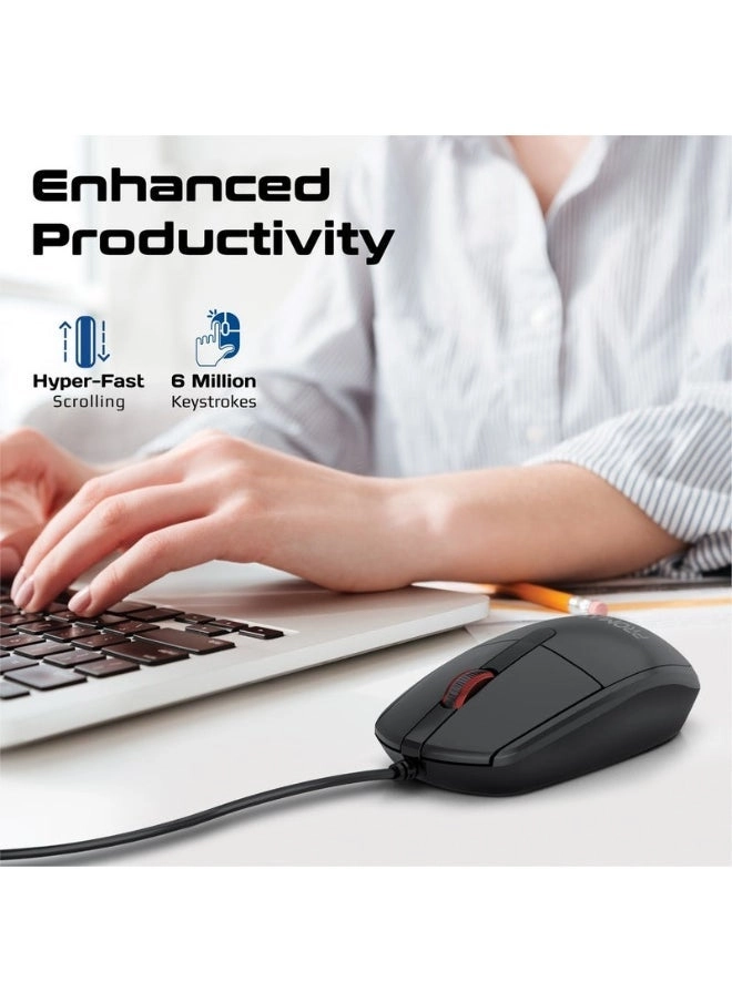 CM-1200 Ergonomic Optical Mouse - Wired