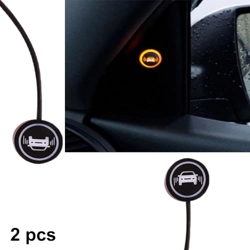 Car Blind Spot Radar Detection System Warning Light - 2 Reminder Lights 5V Red