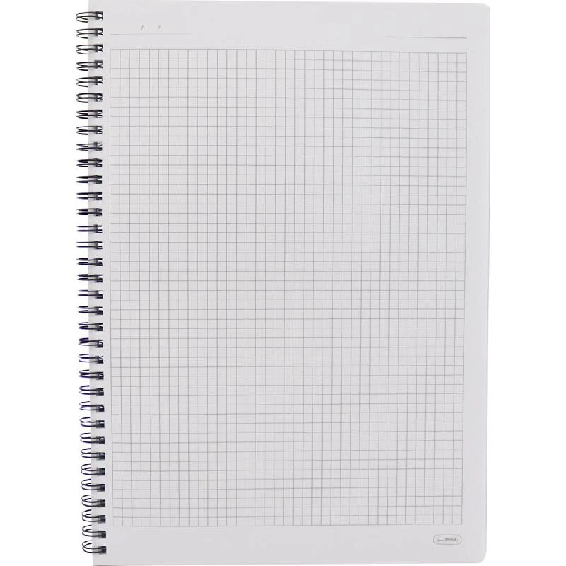 Notebook 19 X 26 cm Spiral - Grid 100 Sheets