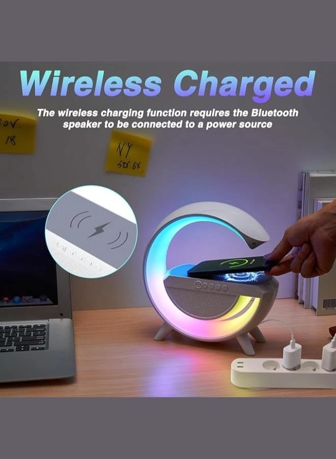 3 in 1 LED Wireless Charging Lamp - white