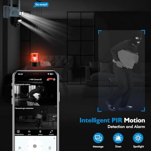 Dual Lens Solar Security Camera 2K