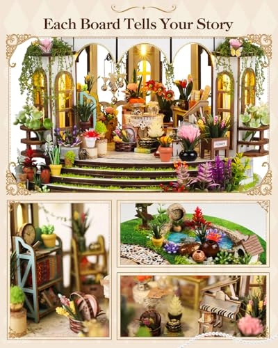 Miniature House Kit - LED Light Book Nook