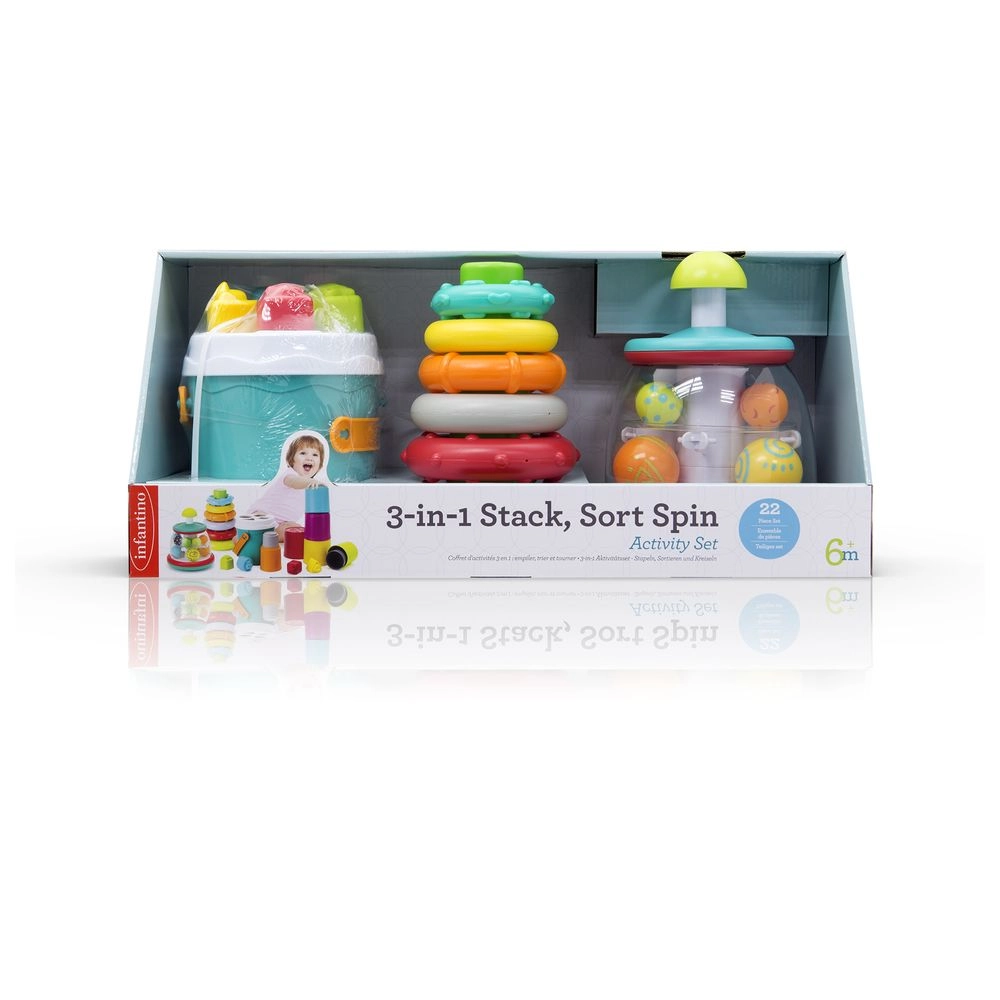 3-In-1 Stack, Sort & Spin Activity Set - 6 months & above
