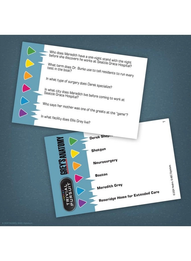 Trivial Pursuit: Grey's Anatomy - Trivia Game 600 Questions Die in Travel Container
