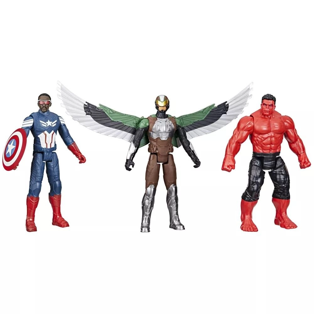 Hasbro, Inc. Captain America Brave New World Titan Hero Series - Marvel's Falcon + Captain America + Red Hulk (F92955L00) 3 pcs