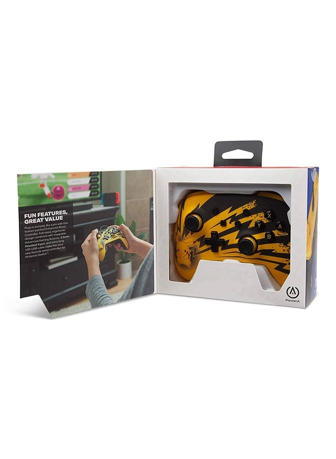 Nintendo Switch Enhanced Wired Controller Pikachu Moods