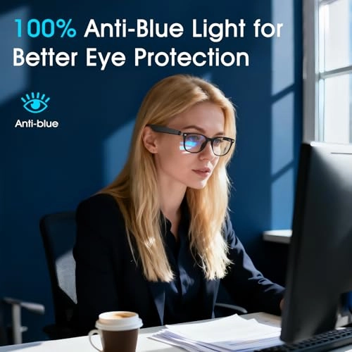 AI Translation Glasses - 140+ Languages Bluetooth Built-in Mic & Speaker