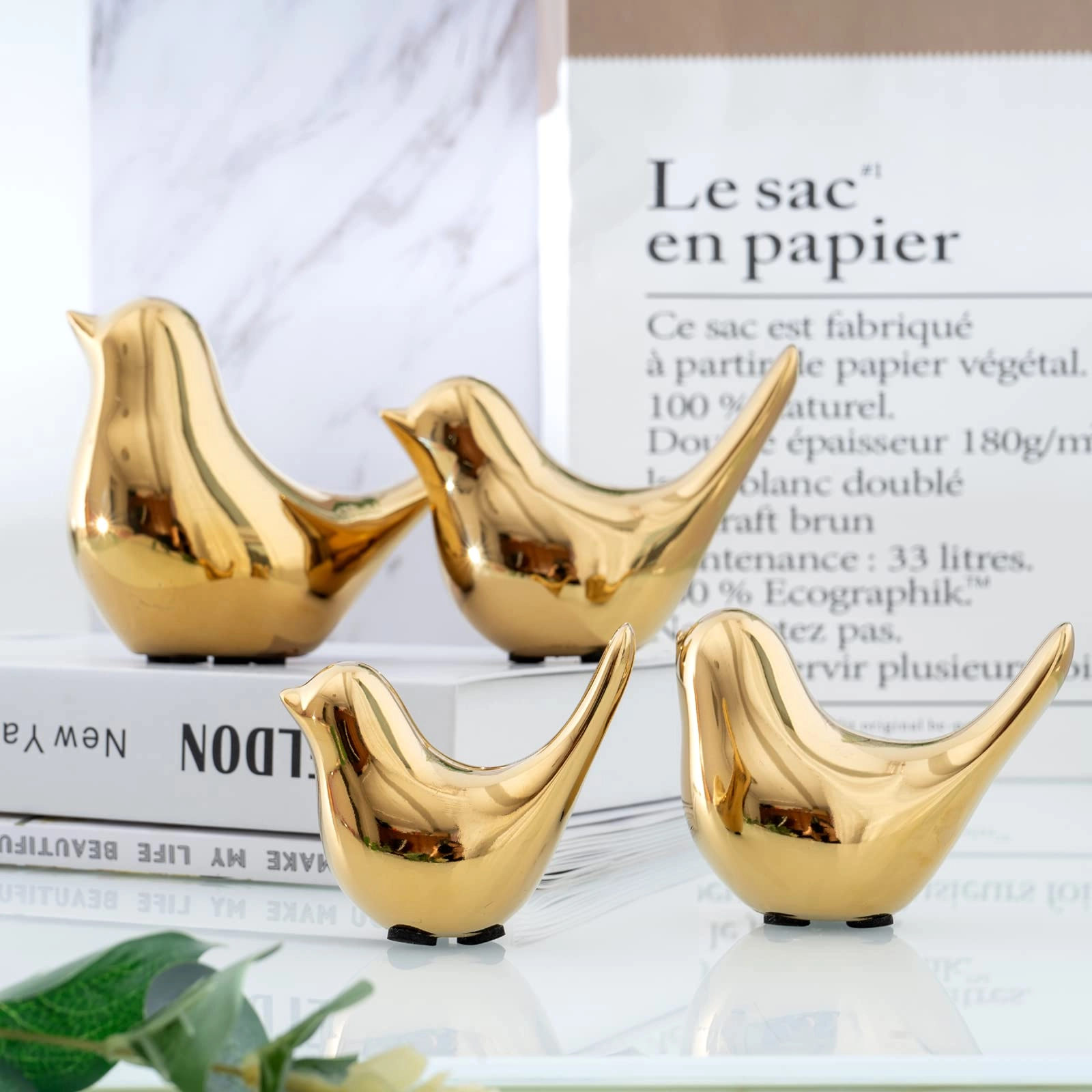 White Birds Statues - Ceramic