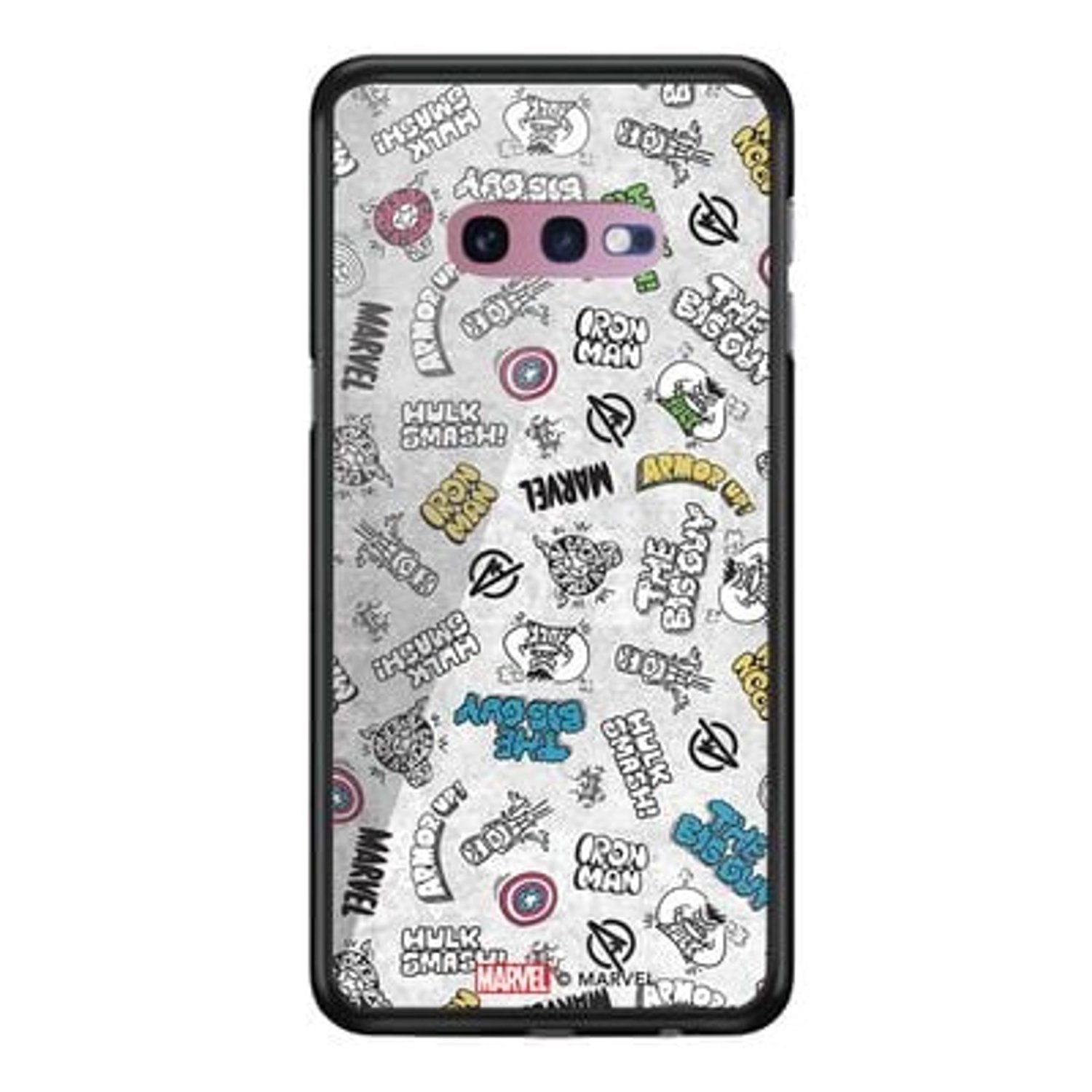 Avengers Assemble Cover for Galaxy S10e - TPU Bumper Case + Tempered Glass Back Back Case