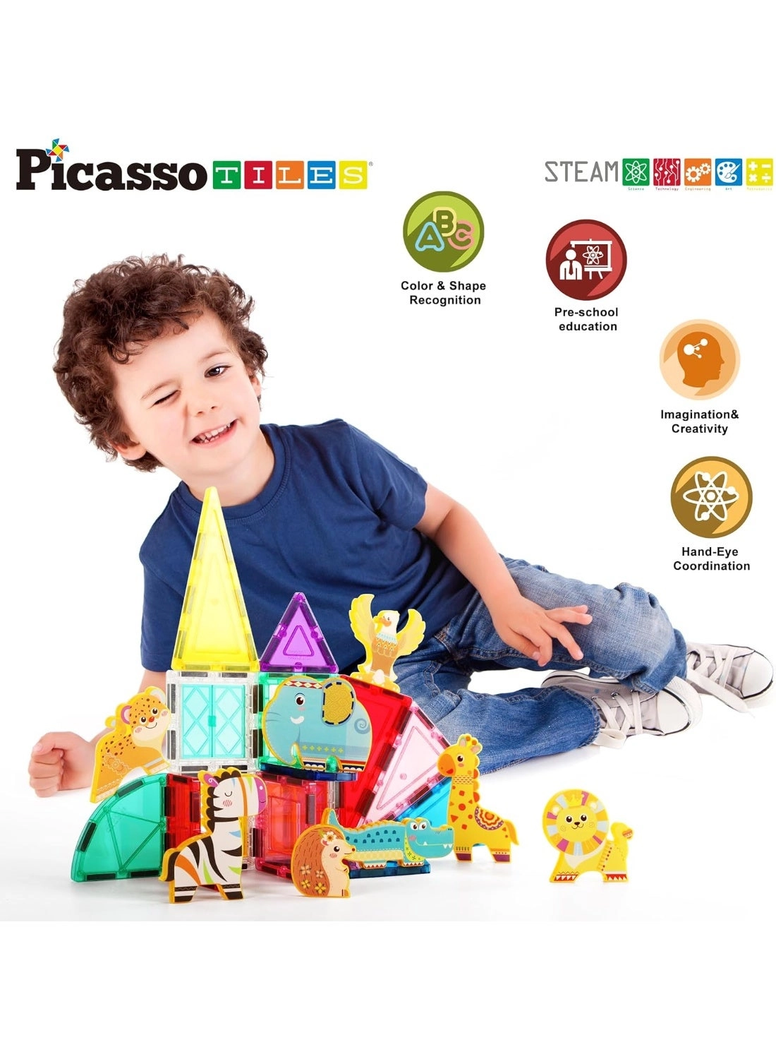 Magnet Building Blocks - Safari Animal 8pcs