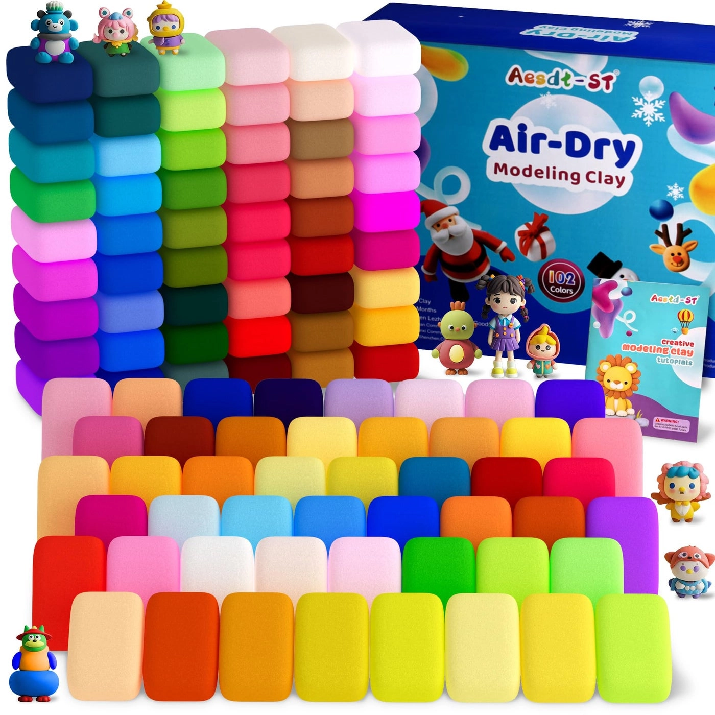 Aestd-ST Air Dry Clay - Soft Non-Sticky 102 pcs.