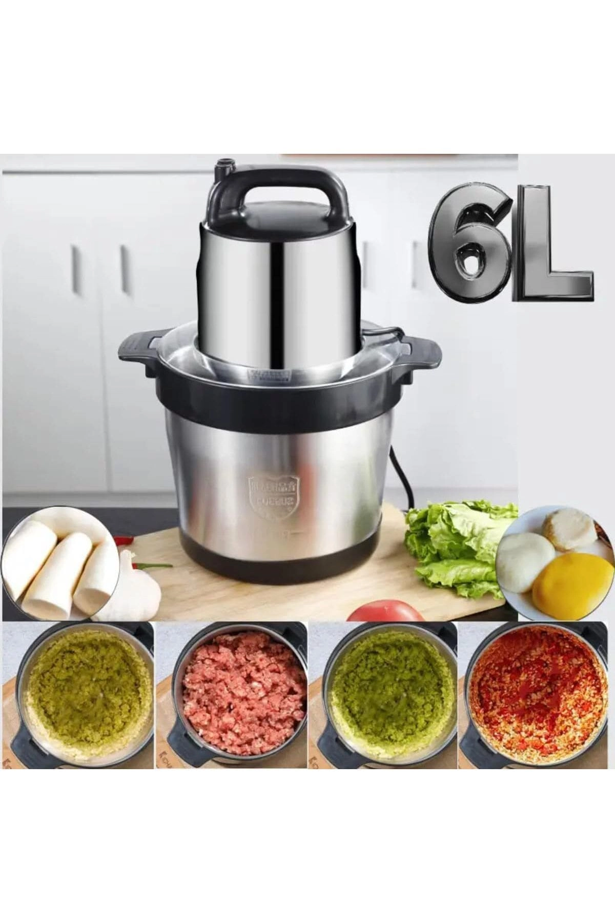 Meat Grinder - 6L Stainless Steel