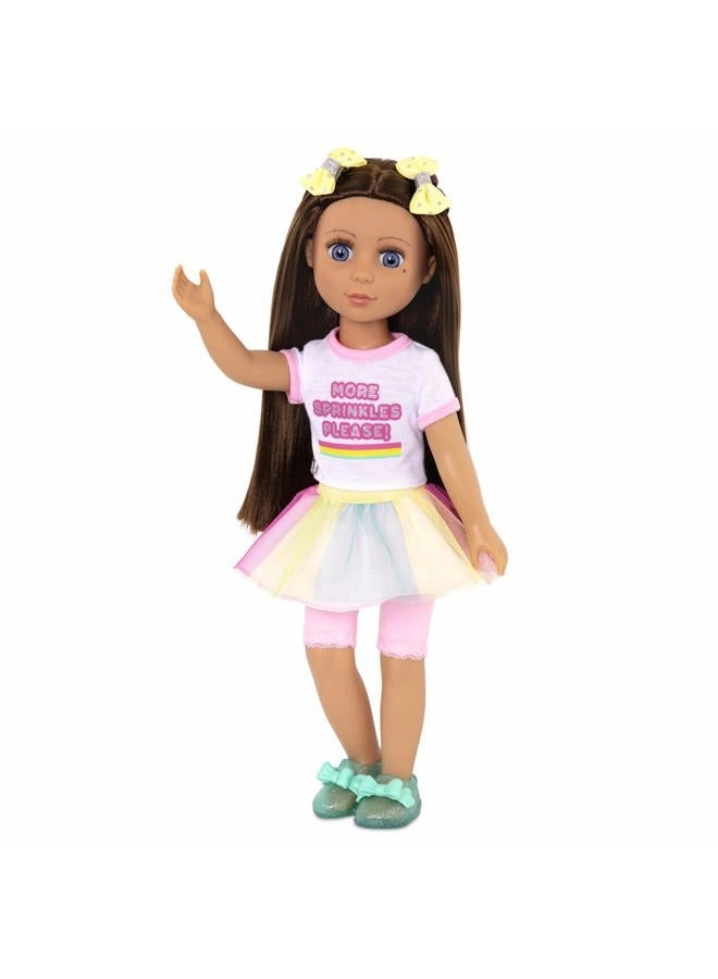 Glitter Girls Kika Fashion Doll - 14-Inch Brown Hair Blue Eyes Ages 3+