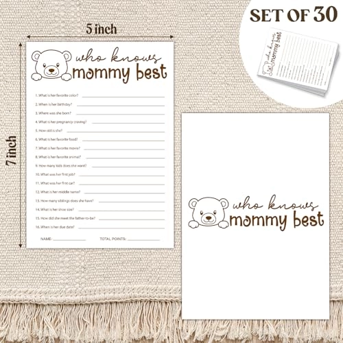 Baby Shower Games - English Adult 30pcs