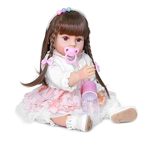 Simulation Baby Doll - 55cm brown hair Ages 12 months+