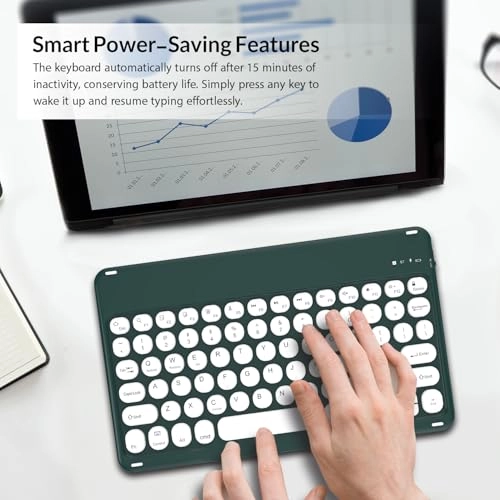 Wireless Bluetooth Rechargeable Keyboard - QWERTY Bluetooth