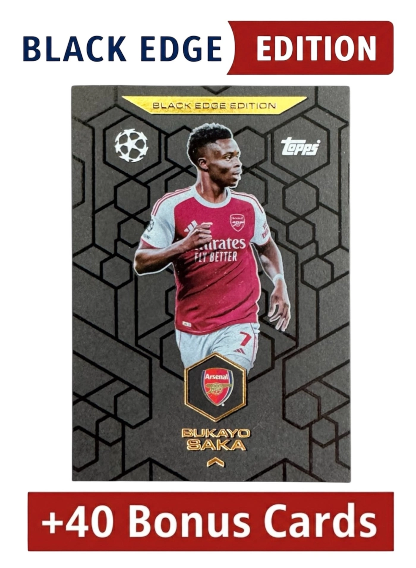 Topps Black Edge Saka - 1pcs + Bonus Cards - 40pcs