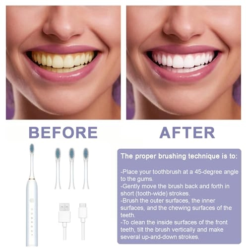 Sonic Electronic Toothbrush - 6 Modes Smart Timer