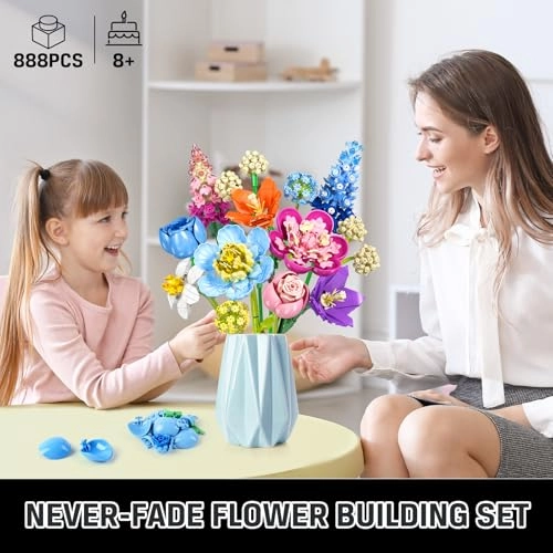 Flower Bouquet Building Set - 888 pcs