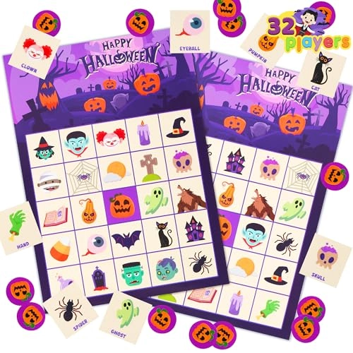 Joyin Halloween Bingo Cards - 32 Players