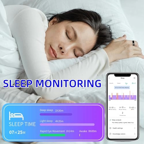 Smart Ring - Health Tracker IP68 Waterproof Charging Case