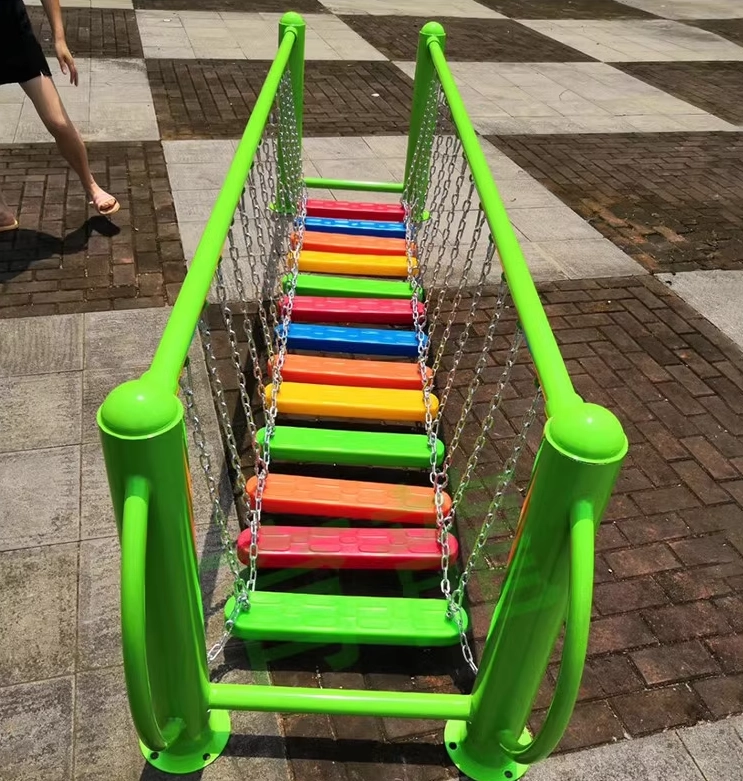 Kindergarten all-steel thrilling swing bridge - 300 x 70 x 80 cm Suitable for 3 years and above