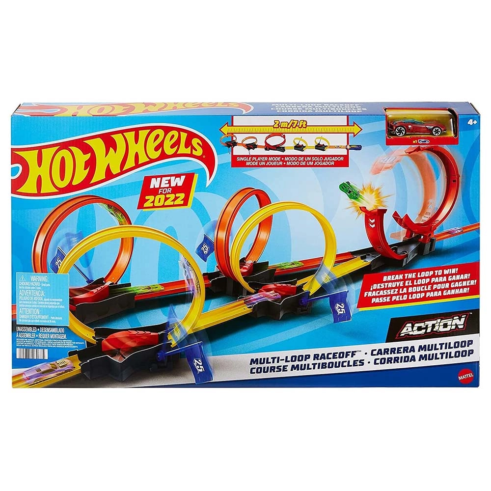 Multi-Loop Race Off Playset - Action 5 loops 85 inches
