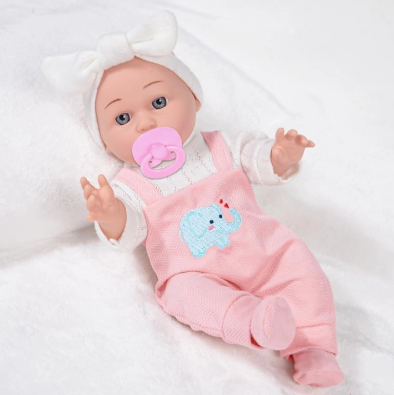 Realistic Baby Doll - 12 Inch Outfits Feeding Accessories Ages 3+