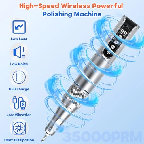 Mini Polisher - 35000 RPM 11 Polishing Heads